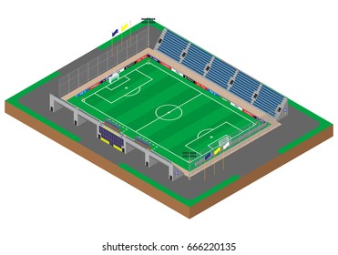 Football stadium. 3D