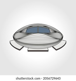 football stadium 3D vector illustration