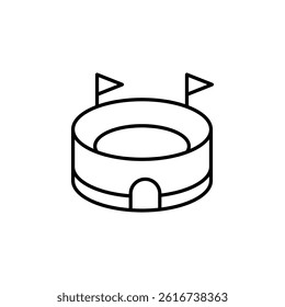 Football stadium, field icon template