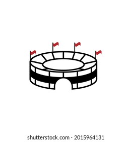 Football stadium icon design template vector isolated illustration