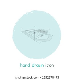 Football stadium icon line element. Vector illustration of football stadium icon line isolated on clean background for your web mobile app logo design.