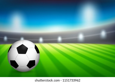 A football at stadium illustration