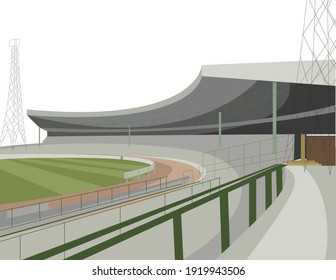 Football stadium interiors vector illustration