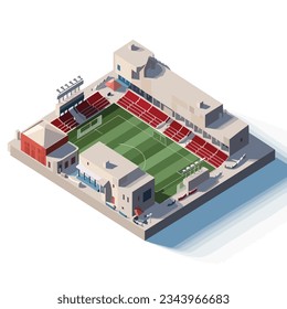 Football stadium isometric vector flat isolated