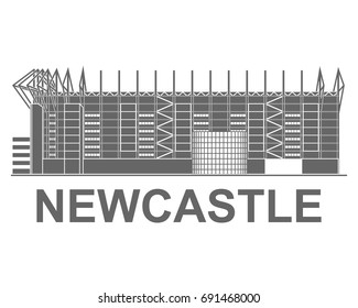 Football stadium. Newcastle. England.