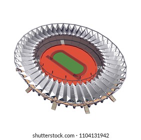 football stadium vector 3d illustration