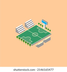 football stadium vector illustration, with isometric shape