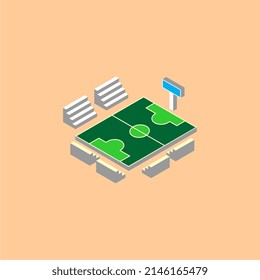 football stadium vector illustration, with isometric shape