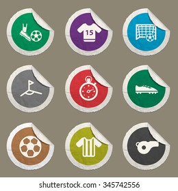 Football sticker icons for web