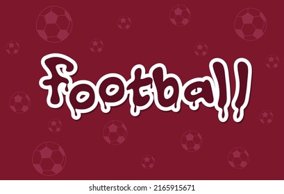 Football sticker. Sports game concept. Vector Illustration