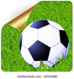 Football sticker. Vector.