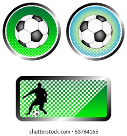 Football stickers - vector