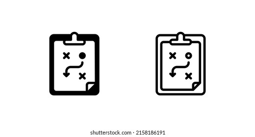 Football Strategy Icon Design Vector Template Illustration