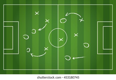 Football Strategy Signs Vector Illustration Eps 10