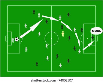football strategy vector illustration