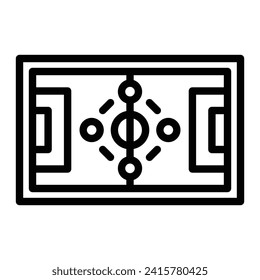 Football Strategy Vector Line Icon Design