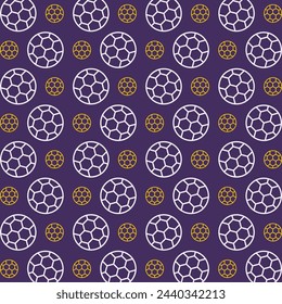 Football stunning trendy multicolor repeating pattern vector illustration background