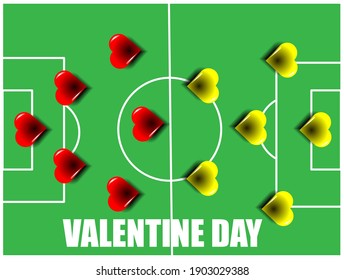 football style valentine's day greeting card, can be used as background