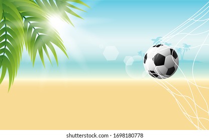 football with sunlight on the beach in the day time