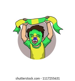 football supporter vector