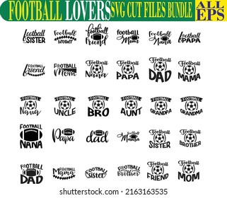 Football SVG Cut Files Bundle 