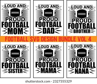  Football Svg Design Bundle Vol 4,Football svg Bundle,Football Game Day svg, Funny Footbal Sayings,Cut Files,Eps File,Football Mom Dad Sister SVG,Svg Bundle, Funny football bundle svg