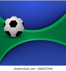 Football . Swirl background for the soccer championship. Vector ball. Template for design cards, invitations, gift cards, flyers, brochures and cover. Tournament or Competition background.