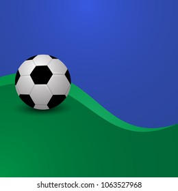 Football. Swirl background for the soccer championship. Vector ball. Template for design cards, invitations, gift cards, flyers, brochures and cover. Tournament or Competition background.