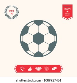Football symbol. Soccer Ball Icon
