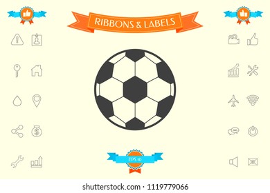 Football symbol. Soccer Ball Icon