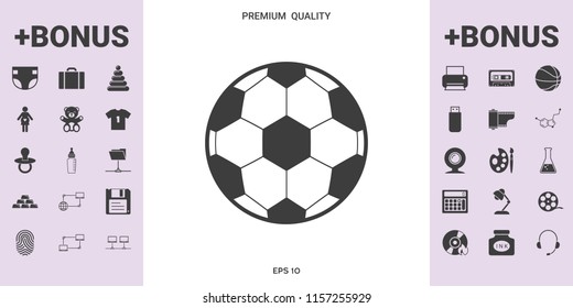 Football symbol. Soccer Ball Icon - graphic elements for your design