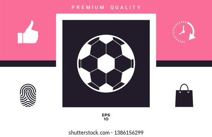 Football symbol. Soccer Ball Icon. Graphic elements for your design