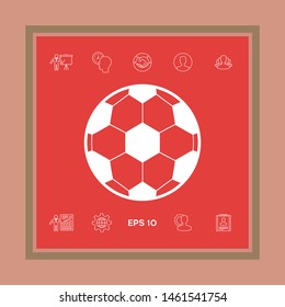 Football symbol. Soccer Ball Icon. Graphic elements for your design