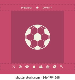 Football symbol. Soccer Ball Icon. Graphic elements for your design