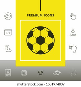 Football symbol. Soccer Ball Icon. Graphic elements for your design