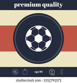 Football symbol. Soccer Ball Icon. Graphic elements for your design