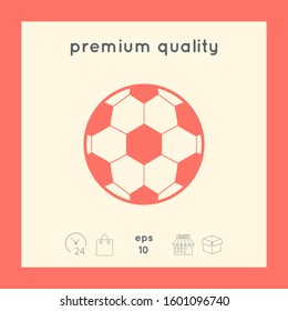 Football symbol. Soccer Ball Icon. Graphic elements for your design
