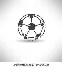 Football symbol,grunge vector