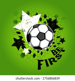 Football T Shirt Design On Green Stock Vector Royalty Free Shutterstock