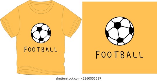 Football t shirt graphic design vector illustration \ 