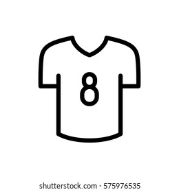 Football T Shirt Icon Illustration Isolated Vector Sign Symbol