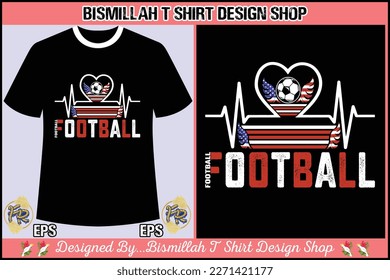 Football t shirt and typography design