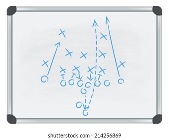 Football Tactic On Whiteboard