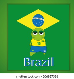 football team brasil is happy playing soccer