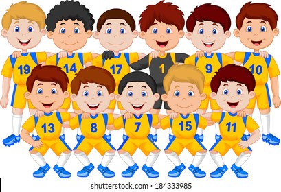 Football team cartoon