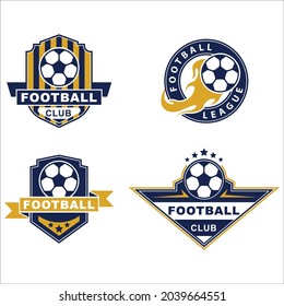 Football team or club flat labels 