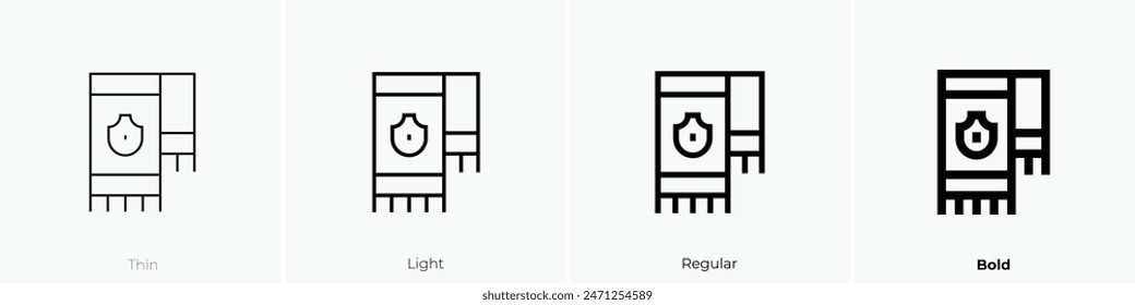 football team icon. Thin, Light Regular And Bold style design isolated on white background