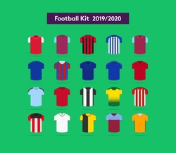 Football Team Kit 2019/2020 Vector Illustration