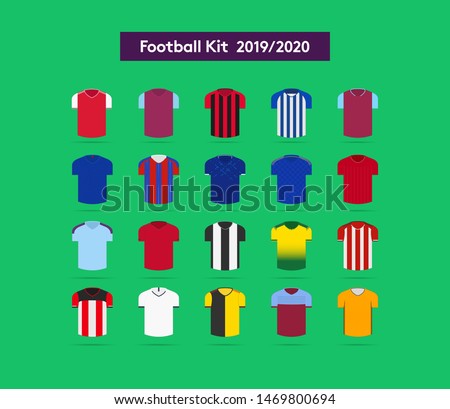 football team kit 2019/2020 vector illustration