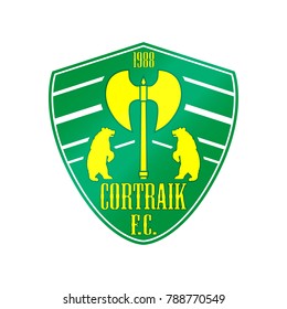Football team logo. It is fictitious name. Here can be name of your team.